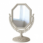 Vintage-Style Octagonal Vanity Mirror with Ornate Base